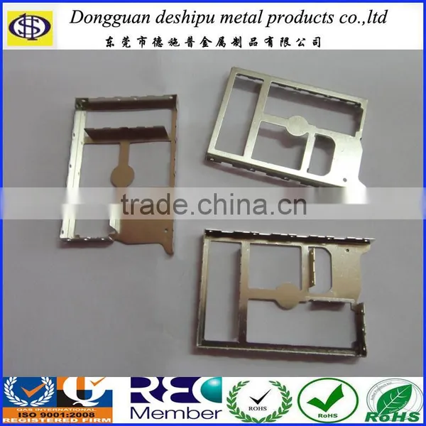 Custom Thin Galvanized Metal Stamping for SD Card Holder Supplier's Choice