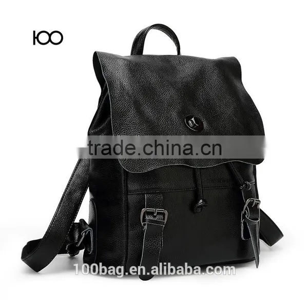 Fashionable Cowhide Leather Backpack Bags Female Bags photo-2