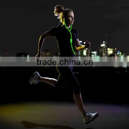 Factory Price EL Earphones Led Earphones With Microphones