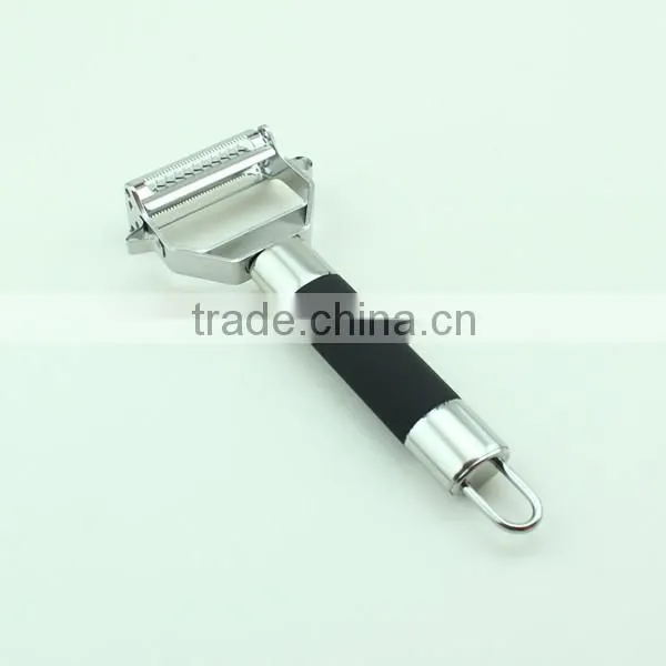 Dual Julienne Rubber Handle Fancy Vegetable Peeler Slicer photo-6