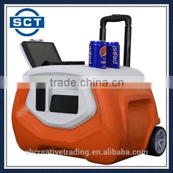 High Quality Cooler Box With Bluetooth Speaker Orange photo-2