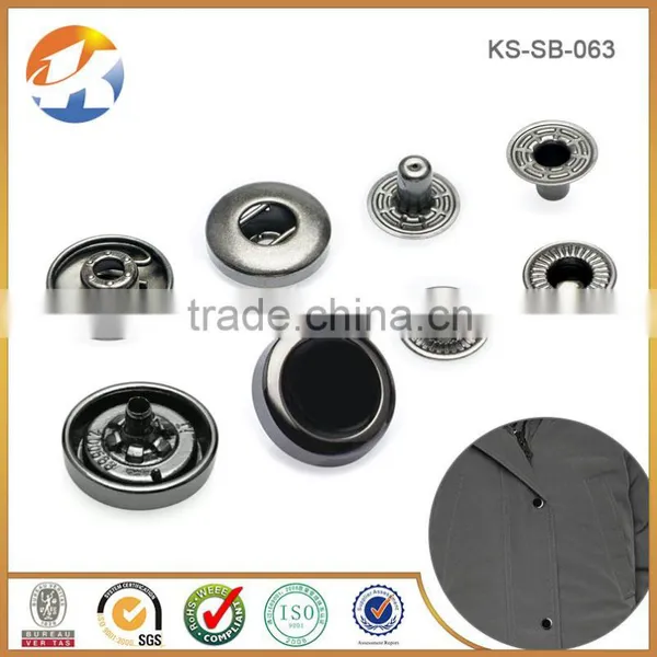 Newest Fashion Black Sleek Spring Snap Button photo-5