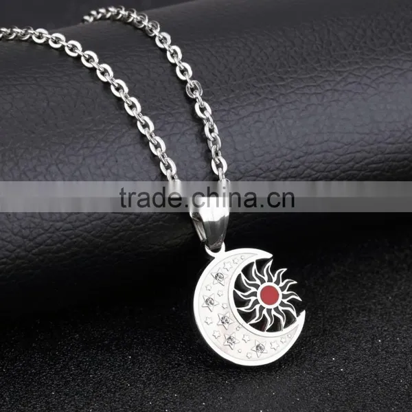Wholesale Fashion Pendant Bulk Stainless Steel Apollo Sale Sun Necklace With Moon photo-3