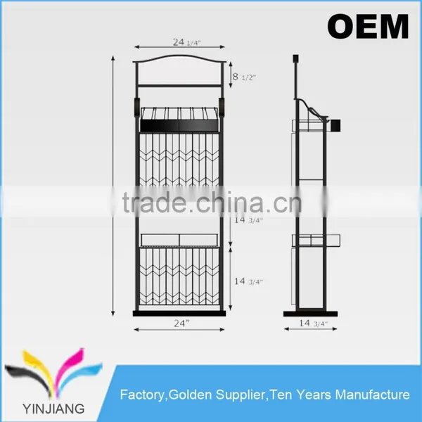 Store Supply Accessories Floor Standing Wine Display Rack for Convenience Store photo-2