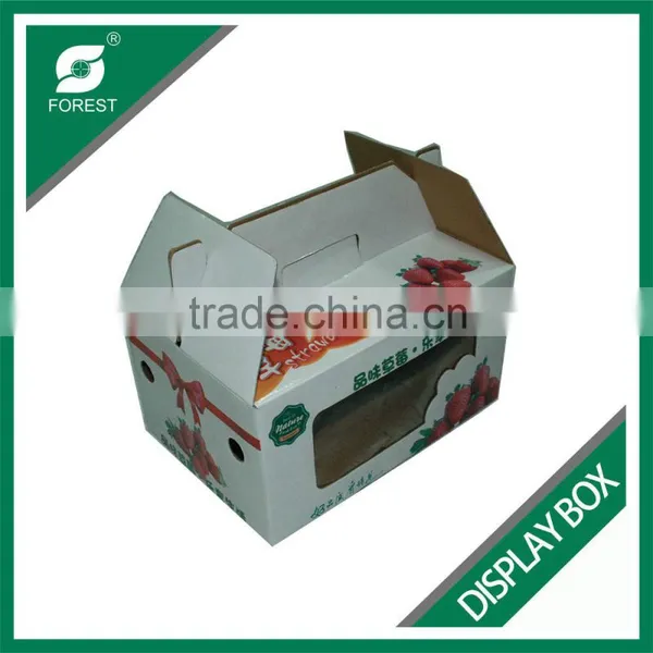 ACCEPT CUSTOM ORDER CORRUGATED DISPLAY CARTONS FOR PACKING FRESH FRUITS WITH CLEAR WINDOW photo-6