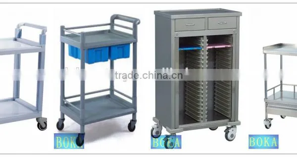Medical Cheap Plastic Drawer Trolley With Wheels for Sale photo-3