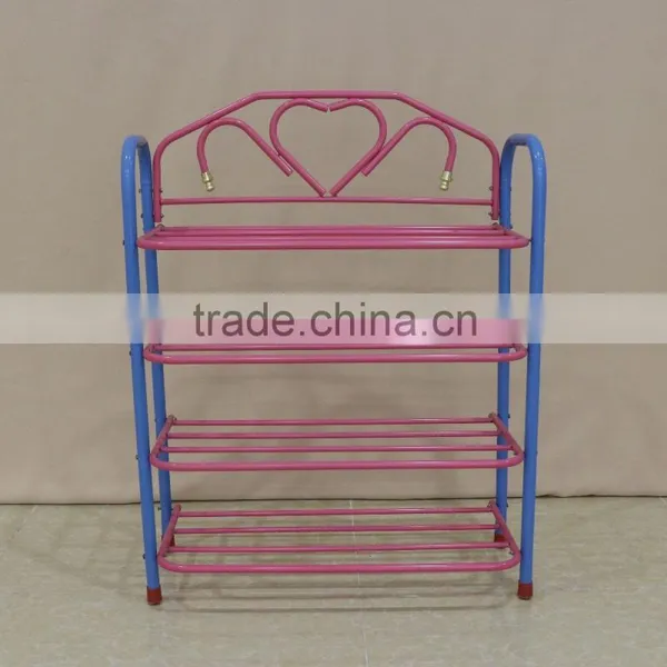 Racks Shoe Hottest 20 Pairs 4 Layer Cheap Metal Pipe Stacking Shoe Rack