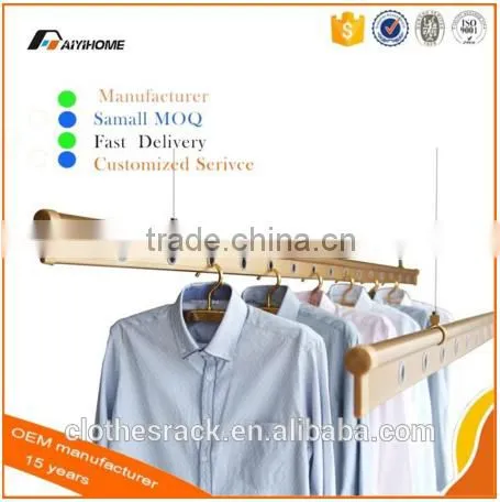 Balcony Semi-automatic Ceiling Clothes Dryer Rack Hand Lifting Clothes Airer photo-2