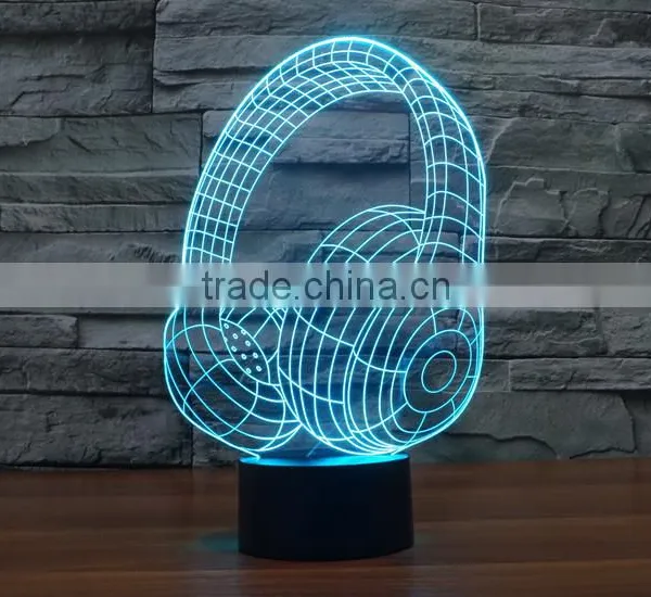 Amazing Magical Optical Illusion 3D LED Night Light USB Table Light Novelty Lighting Lamp Atmosphere Lights With Touch Botton photo-4