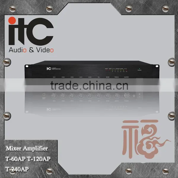 ITC AP Series 60W 120W 240W 2 Mic Input and 1 Line Input Mixer PA Amplifier 100 V photo-2