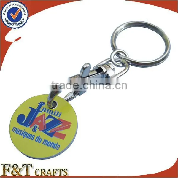 Customize Supermarket Shopping Cart Enamel Metal Euro Trolley Coin photo-2