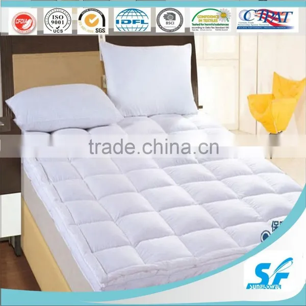 White Cotton Fabric Microfiber Thin Mattress Topper Bed Sheet photo-3