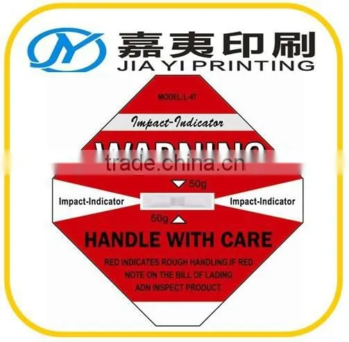 Promotion Impact Indicator Shockwatch Label Prevention Damage Customize Indicator photo-2