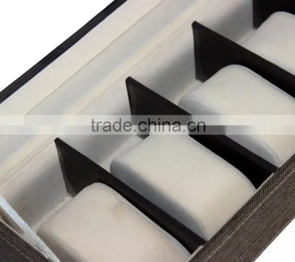 Leather Material Wooden Watch Display Box With Glass Window photo-6