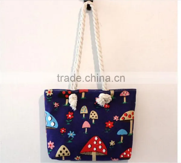 2016 Cotton Canvas Waterproof Canvas Beach Bag photo-5