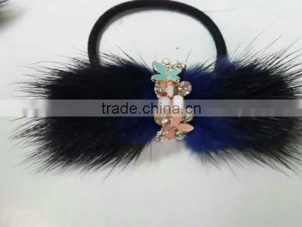 Cute and Colorful Real Mink Fur Hairband Accessories for Beautiful Girl photo-4