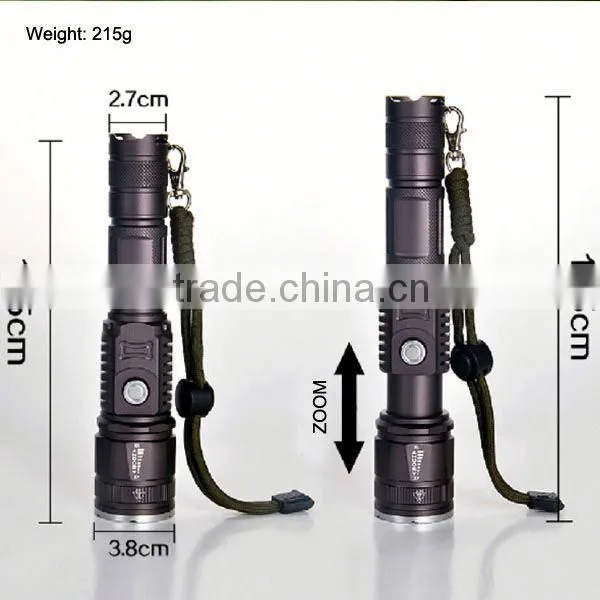 POPPAS 6611 Newest USB Led Flashlight Hunting Waterproof Power Bank Flashlight photo-3
