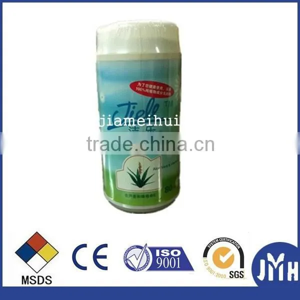 Alcohol Free Aloe Disposable Cylinder Packing Wet Wipes