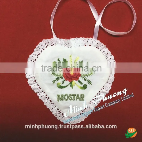 High Quality Flower Design Hand Embroidery Fragrant Bag Size 10x10cm photo-5