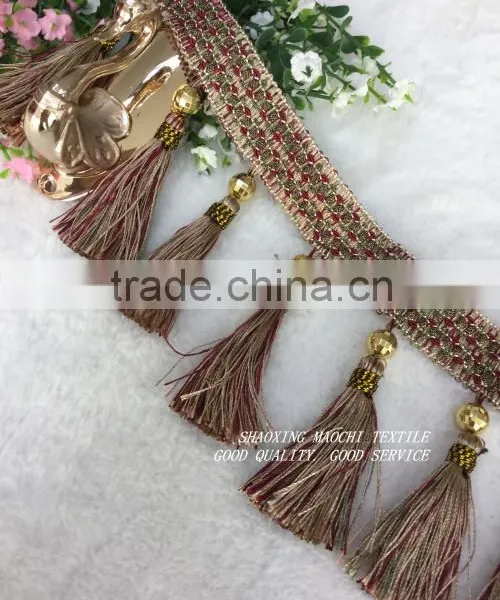 Wholesale Tassel Fringes With Two Different Colors for Home Textile Accessory photo-4
