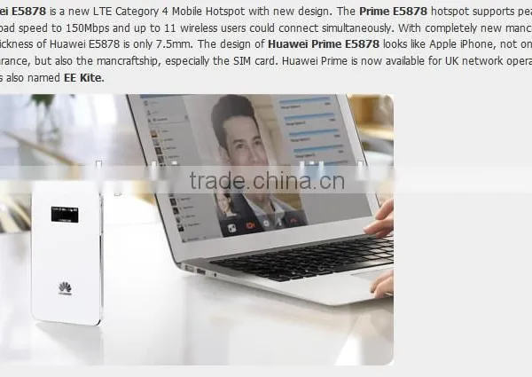 Unlock E5878 150mbps 4G LTE Router Pocket WiFi Router E5878 150Mbps LTE photo-4