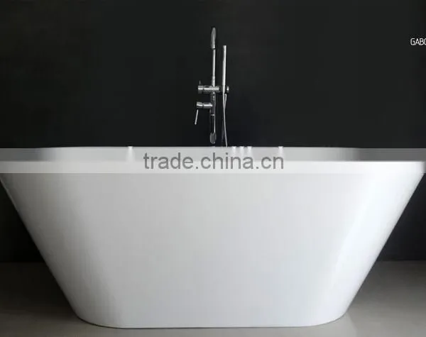 Artificial CE & CUPC Solid Surface Resin Stone Bathtub, Bathroom Free Standing Bathtub photo-4