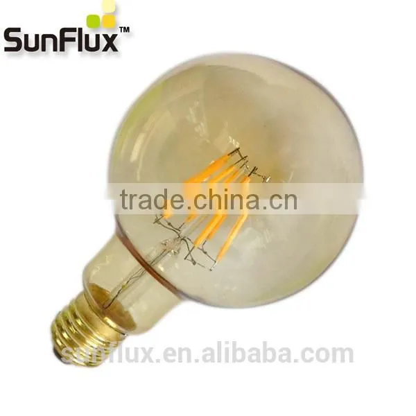 E27 Base G95 G125 Gold Led Bulb Decoration 2100K