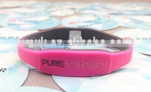 Rubber Wristband Pure Strength Silicone Bio Magnetic Bracelet photo-5