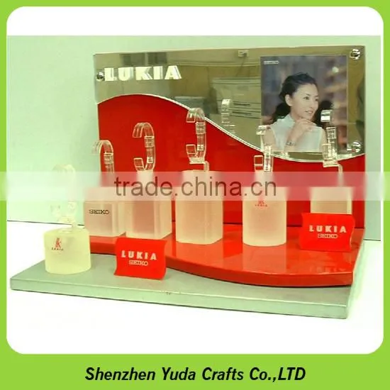 Thick Acrylic Watch Display Stand MDF Luxury Watch Counter for Exhibition photo-5