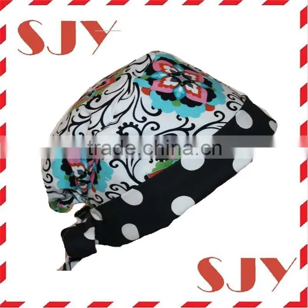 100%cottoncolorful Print Disposable Surgical Lead Cap photo-3