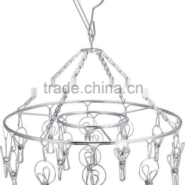 Stainless Steel Clip and Drip Hanger Clothes Drying Rack, 8-Clip photo-2