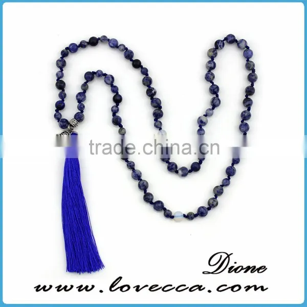 Charms Antique Wooden Beads Tassel Necklace for Lady photo-4