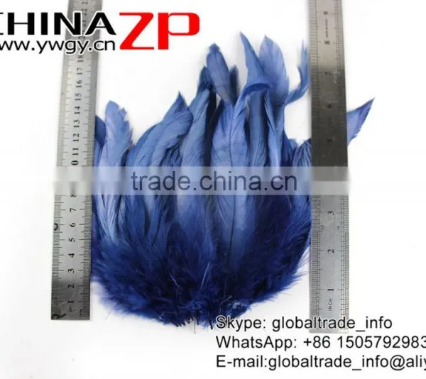 NO.1 Supplier ZPDECOR Bulk Sale Good Cheap Navy Dyed Chicken Rooster Schlappen Feathers photo-5