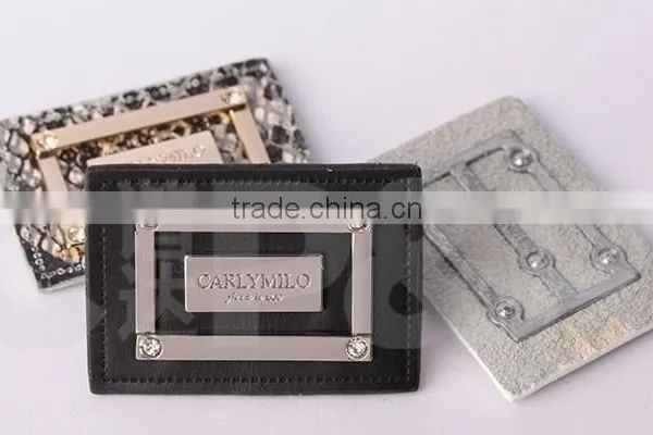 Fashion Pattern Leather Jeans Patch With Rhinestone Decoration photo-2