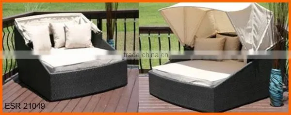 Classic Cube Garden Sun Bed Canopy Covered