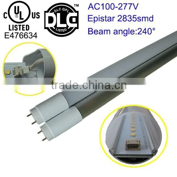 5000K 240 Degree Clear CE RoHS UL Listed DLC Approved 4-Foot T8 18 Watt LED Tube photo-2