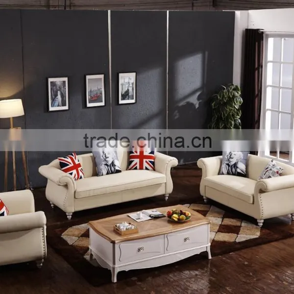 Modern Simple Latest Furniture Living Room Leather Sofa Set Design S19