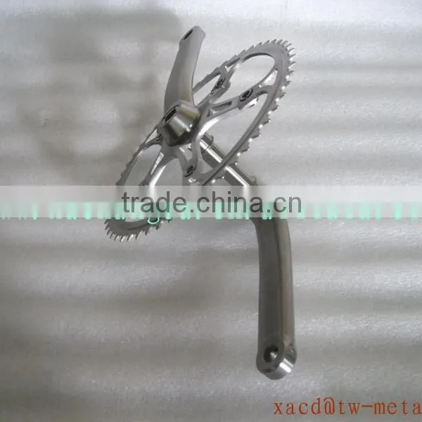 Custom XACD Titanium Crank Set Bike Parts ISIS Crank & Chainwheel With Handing Brush Finished Bicycle Crank