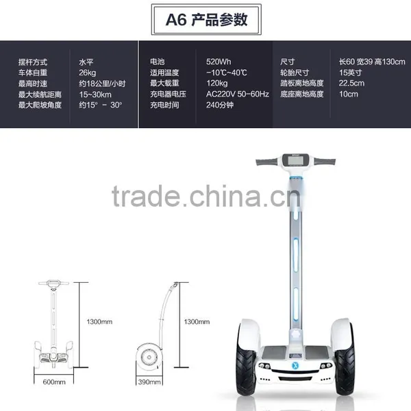 Odeway Handle Bar Balance Scooter A6 With LED Screen photo-6