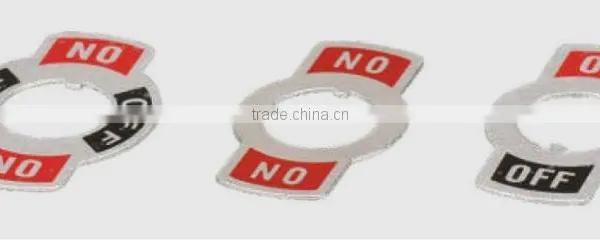 Aluminum Sheet Type Toggle Switch Name Plate