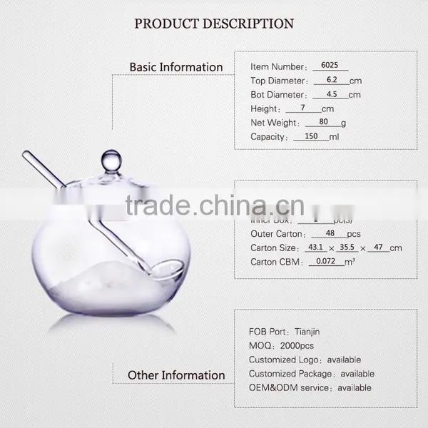 High Borosilicate Handmade Glass Canning Jars Glass Mason for 150ml photo-2