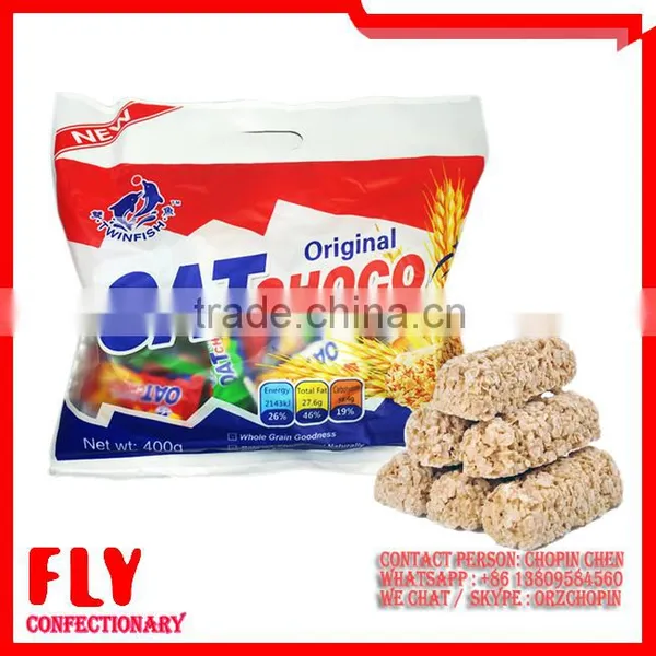 200g Bag Packed Oatmeal Choco Biscuit , Cereal Oat Milk Chocolate Candy photo-3