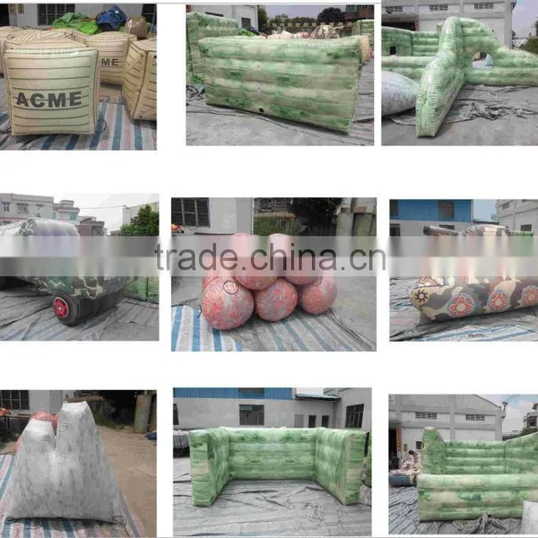 Promotional Good Quality 0.6mm PVC Tarpaulin Outdoor Inflatable Paintball Bunker For Sale photo-2