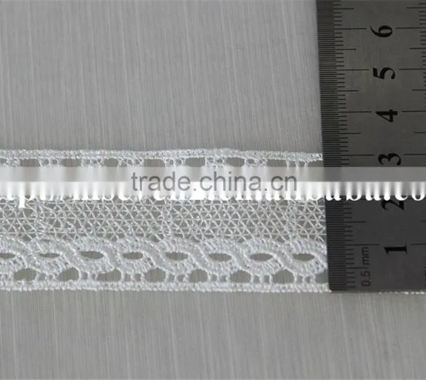 Factory Wholesale High Quality White 3cm Polyester Yarn Lace for Sale photo-6