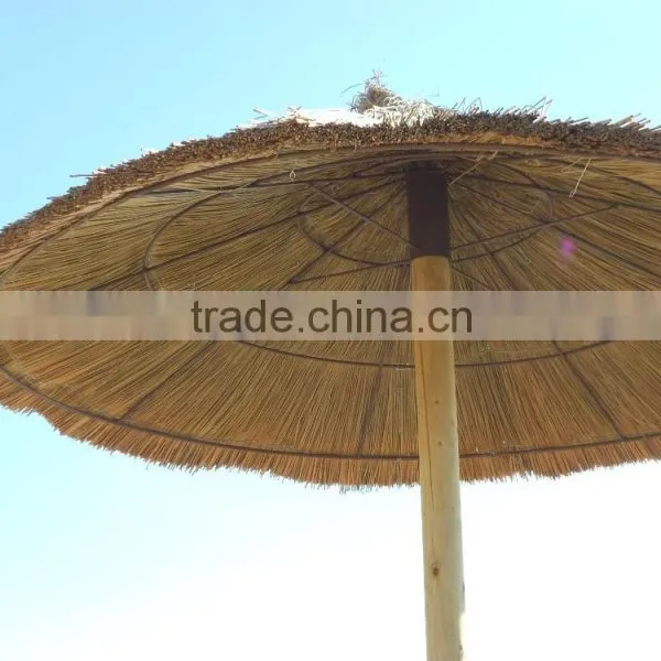 THATCH SEAGRASS PALM LEAF BEACH UMBRELLA & BAMBOO FUNRITURE_CHEAP PRICE photo-3