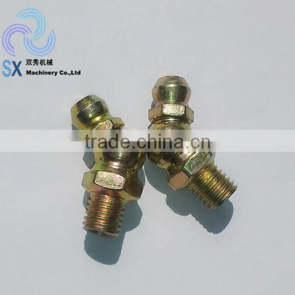 Yellow Zinc Grease Nozzle Type M6x1 45degree