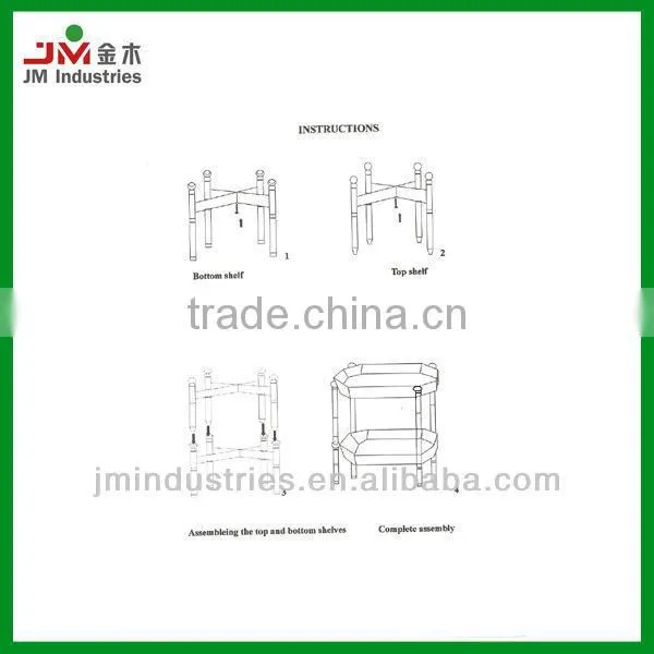 Removable Antique Two-tiers Wooden Tray With Feet&rack photo-5