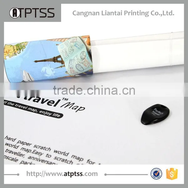 2017 New Style Personalized Scratch Off Map World Poster With Patent photo-4