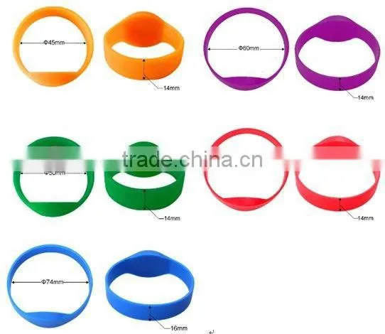 13.56MHz 1K/4K RFID Event Wrist Bands,Waterproof Silicone RFID Wristbands for Club photo-2