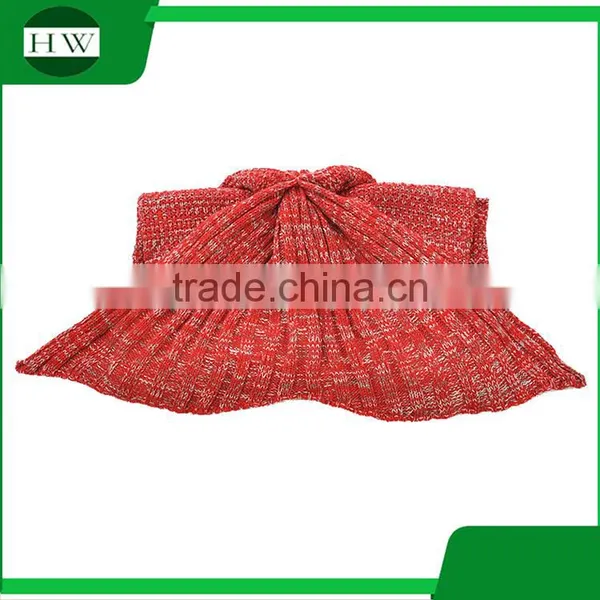 China Supplier Low MOQ Kids Children Knitted Mermaid Tail Blanket photo-5